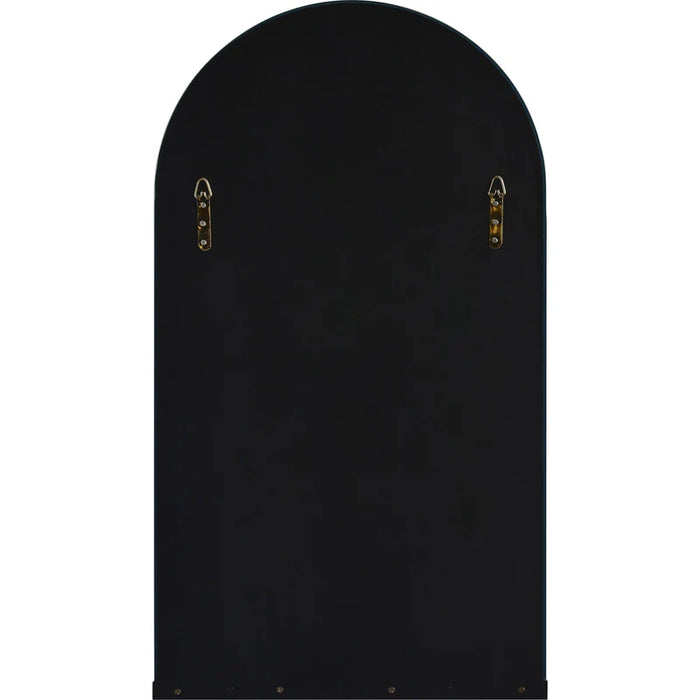 Renwil Lucila Frameless Arched Wall Mirror with Black Shelf