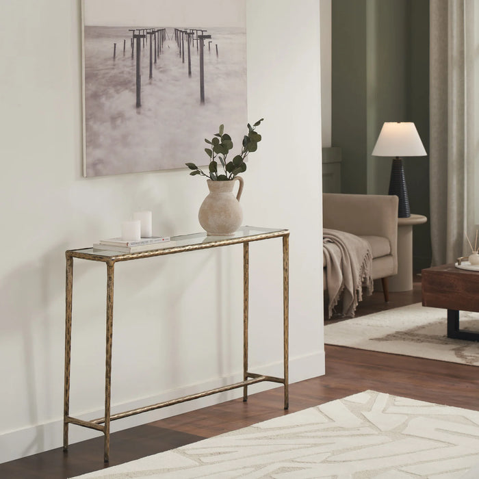 Renwil Nara Clear Glass Console Table