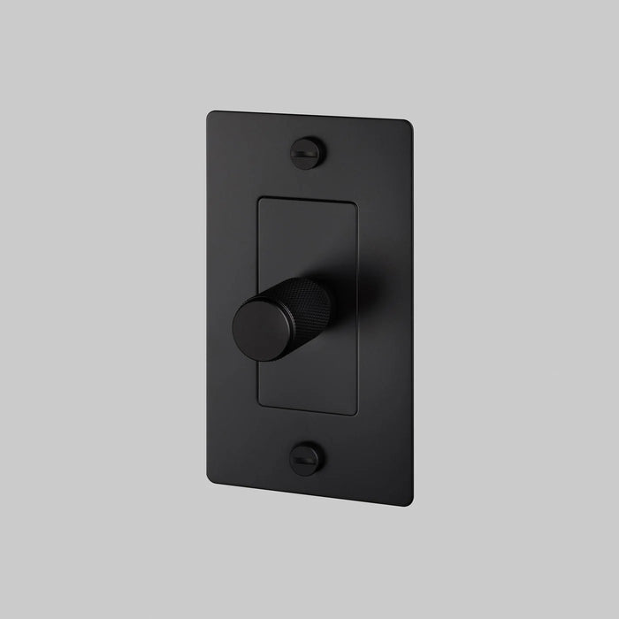Buster + Punch 1-Gang Incandescent Dimmer Switch – Cross - Black / Without Logo - 1G Dimmers