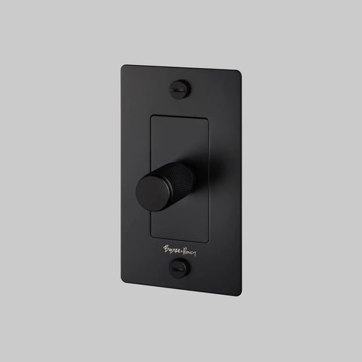 Buster + Punch 1-Gang Incandescent Dimmer Switch – Cross - Black / With Logo - 1G Dimmers