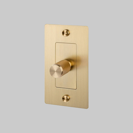 Buster + Punch 1-Gang Incandescent Dimmer Switch – Cross - Brass / Without Logo - 1G Dimmers