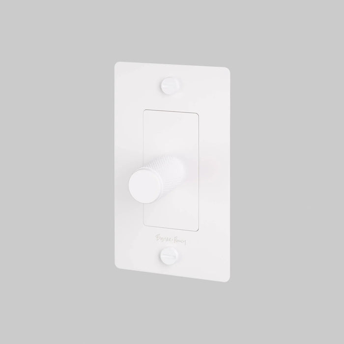 Buster + Punch 1-Gang Incandescent Dimmer Switch – Cross - White / With Logo - 1G Dimmers