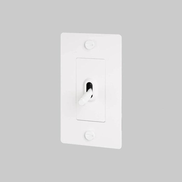 Buster + Punch 1-Gang Toggle Switch – Cross - White / Without Logo - 1G Toggle