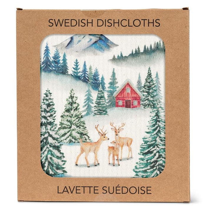 Swedish Dishcloths- Winter Forest, Set of 3