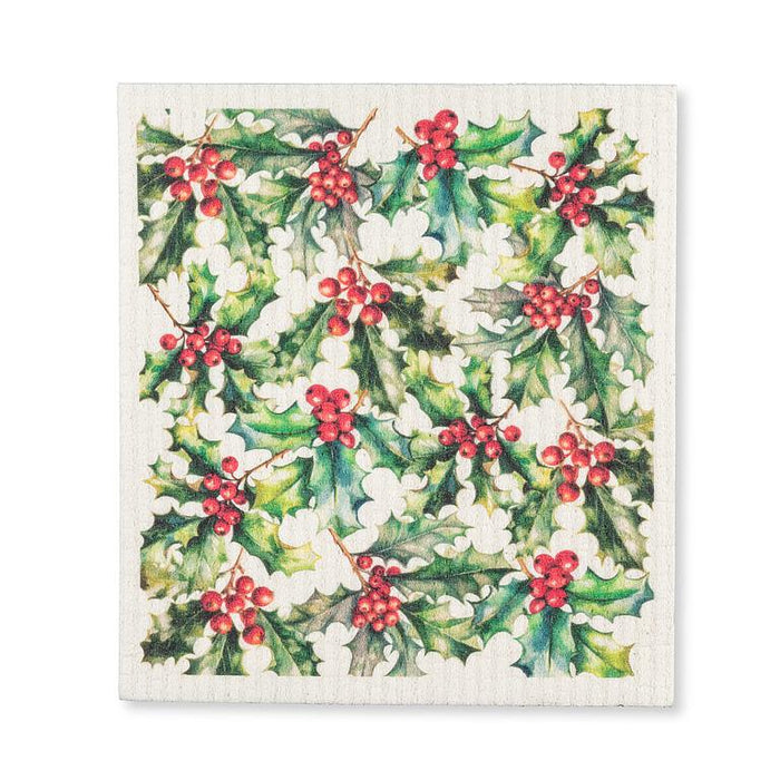 Swedish Dishcloths- Holly & Berries, Set of 3