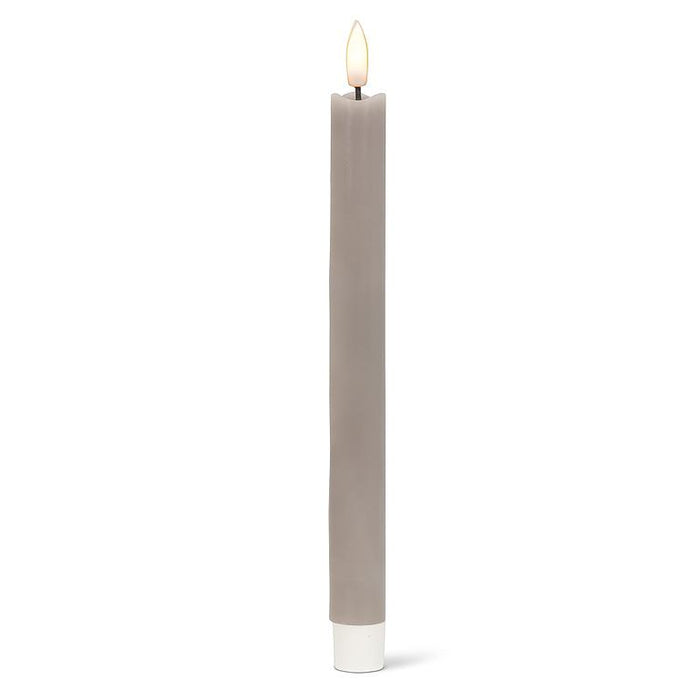 Abbott Luxlite LED Taper Candles, Set of 12 in Moon Grey