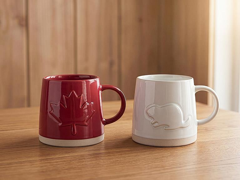 Lot de 6 Tasses en Grès de 414 ml Abbott Wide Base à Motifs Citrons