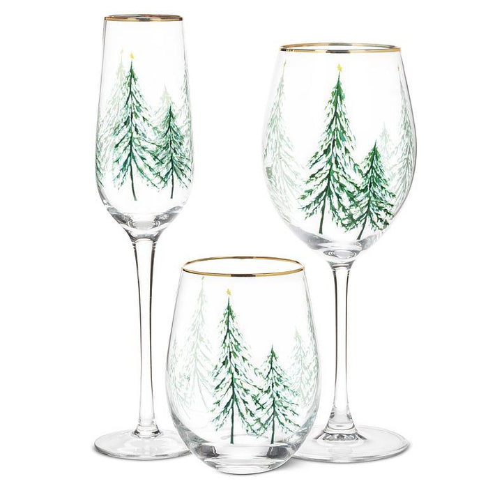 Winter Trees 9 oz. Flute
