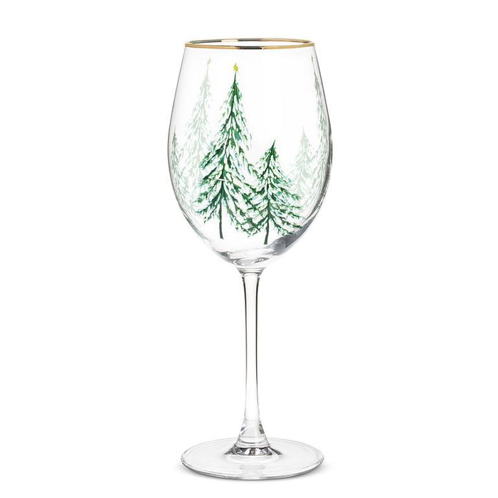 Winter Trees 16 oz. Wine Glass