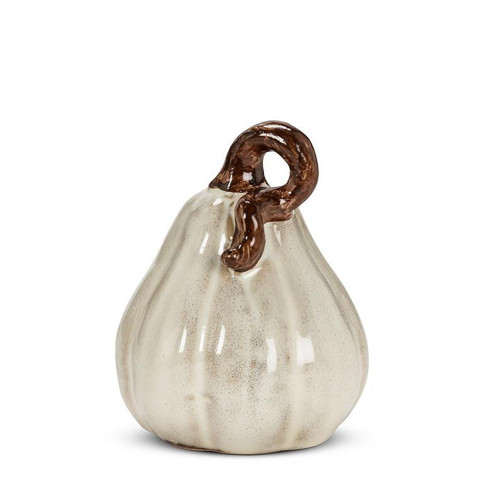 Small Ivory Porcelain Pumpkins, 3.5" – Set of 4