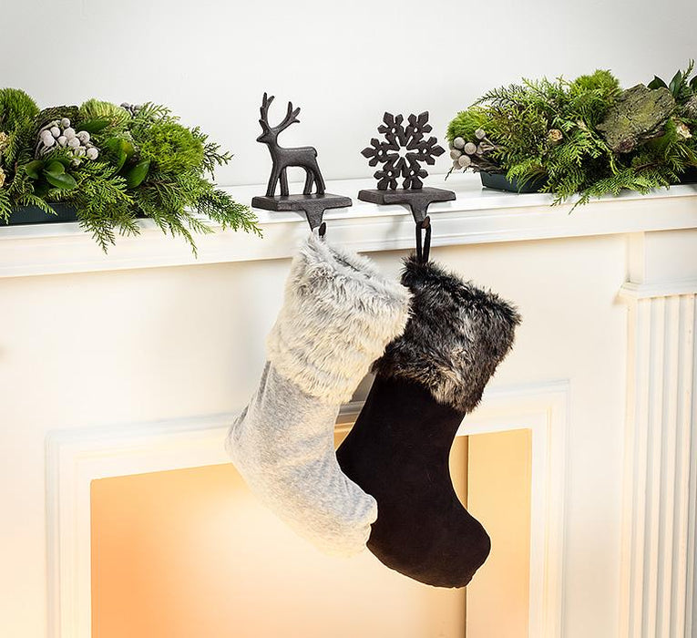 Cast Iron Snowflake Stocking Holder