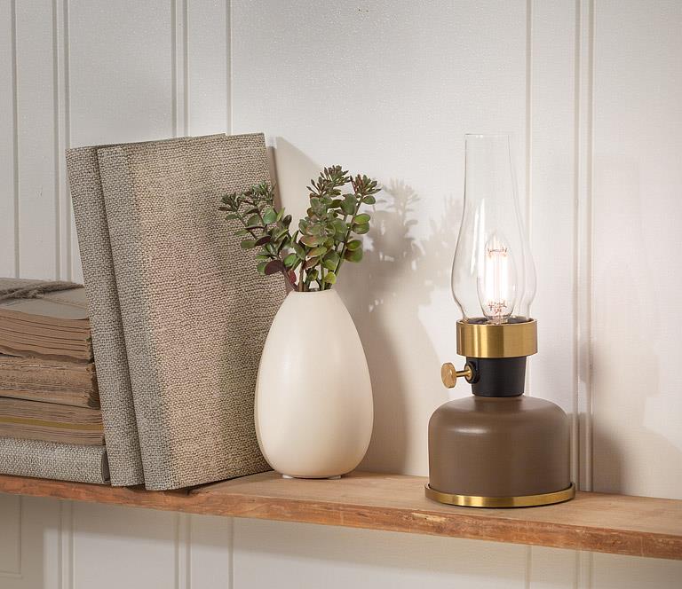 Abbott Petite lanterne rechargeable à DEL avec cheminée - Verte