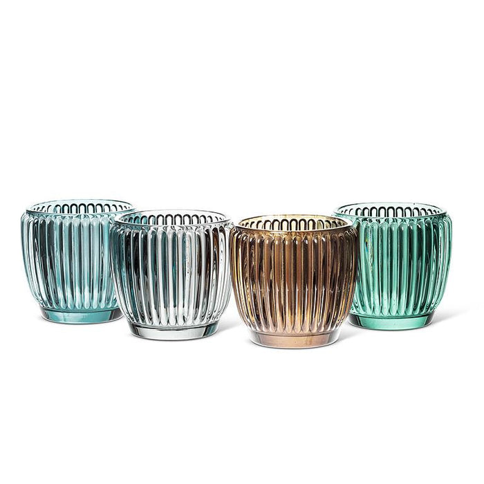 Ribbed Glass Votive