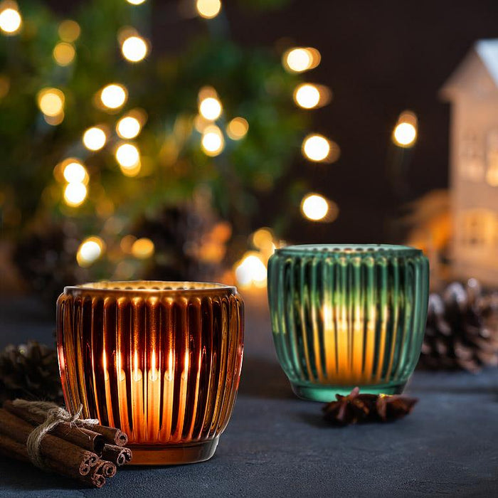 Ribbed Glass Votive