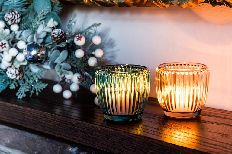Ribbed Glass Votive