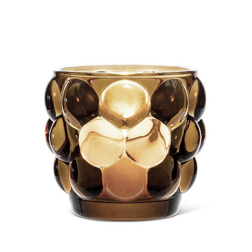 Abbott Collection Bubble Glass Votives — Brown Set of 6 - Candle Holders