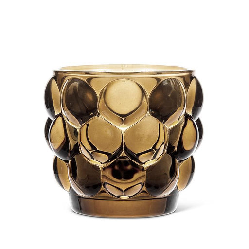 Abbott Collection Bubble Glass Votives — Brown Set of 6 - Candle Holders