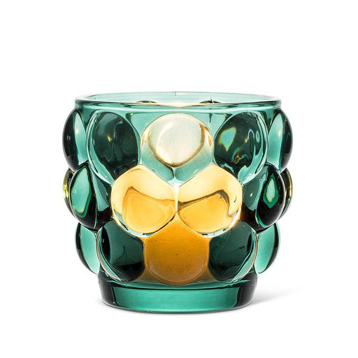 Abbott Collection Bubble Glass Votive — Green Set of 6 - Candle Holders