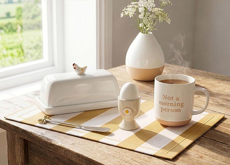 Not a Morning Person Bone China Mugs, 15 oz – Set of 6