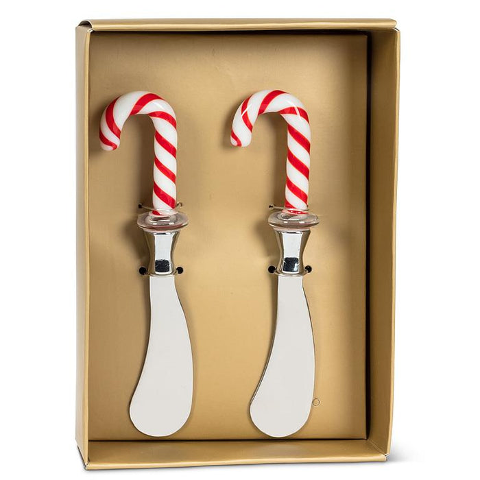 Candy Cane Topped Spreaders – Set of 2