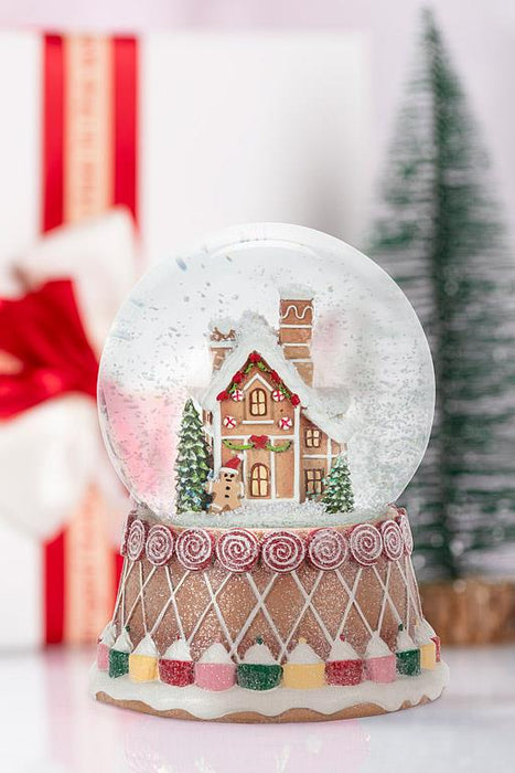 Musical Gingerbread Snow Globe