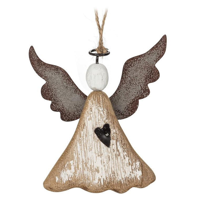 Rustic Angel Ornaments, Set of 2