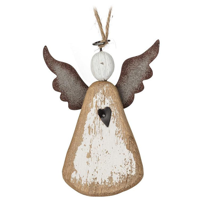 Rustic Angel Ornaments, Set of 2