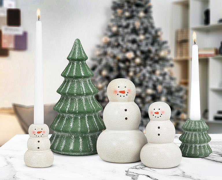 Snowy Evergreen Tree- Large