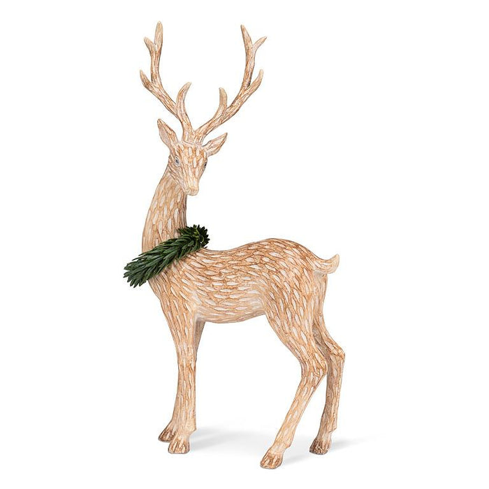 Deer Standing with Green Wreath