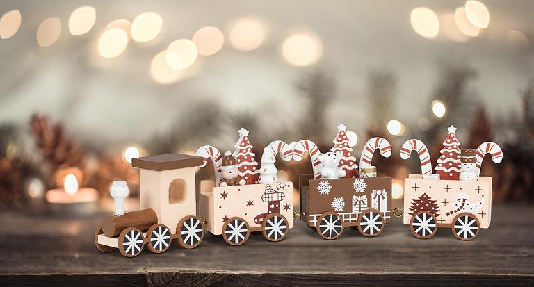 Large Holiday Train Set with Toys & Candy
