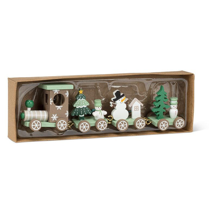 Small Holiday Train Set with Snowmen