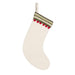 Abbott Collection Festive Knit Trim Christmas Stocking in White - Stocking