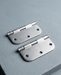 3.5 inch satin chrome door hinges pair with 5/8 inch radius corner