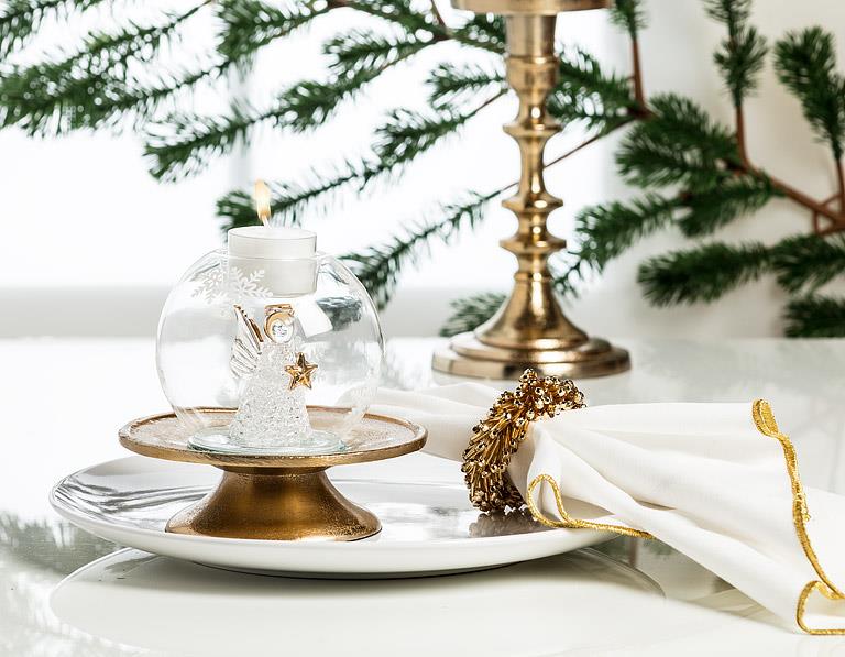 Beaded Gold Napkin Rings – Set of 4