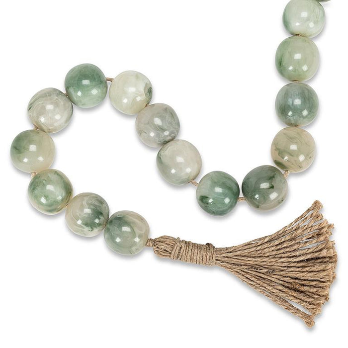 Smooth Ball Bead Garland, Jade, 32 in