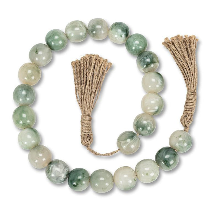 Smooth Ball Bead Garland, Jade, 32 in