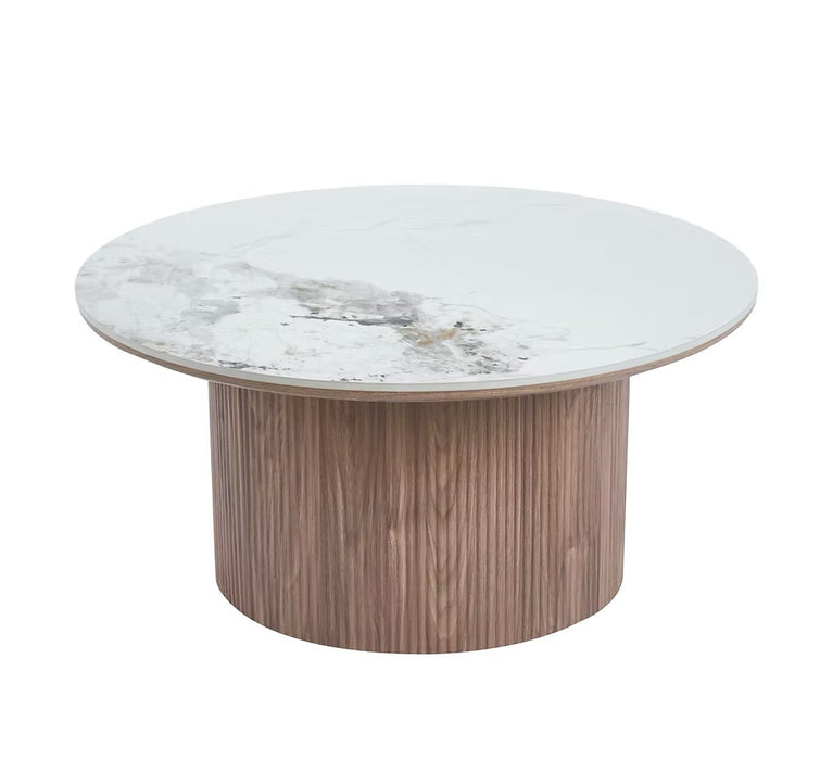 Roman Coffee Table with Walnut Base