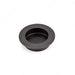 Traditional round recessed forged iron pull in Matte Black, model 9548