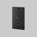 Buster + Punch 1-Gang Duplex Outlet with USB-A & USB-C – Cross - Black / Without Logo - 1G USB A + C Outlets