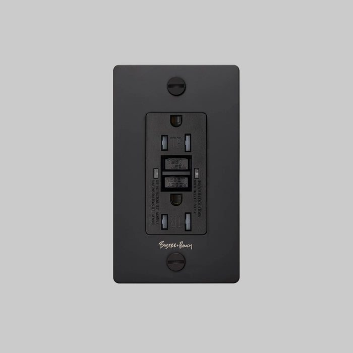 Buster + Punch 1-Gang Duplex GFCI Outlet – Cross - 1G GFCI
