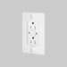 Buster + Punch 1-Gang Duplex GFCI Outlet – Cross - White / With Logo - 1G GFCI