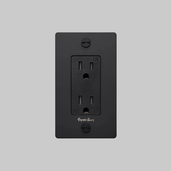 Buster + Punch 1-Gang Duplex Outlet – Cross - 1G Duplex Outlets