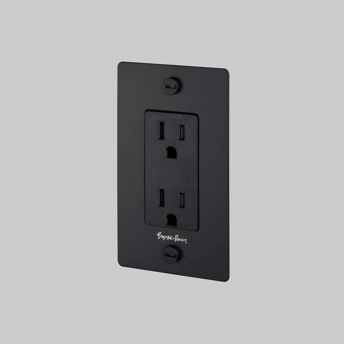 Buster + Punch 1-Gang Duplex Outlet – Cross - 1G Duplex Outlets