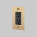 Buster + Punch 1-Gang Duplex Outlet – Cross - Brass / Without Logo - 1G Duplex Outlets