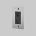 Buster + Punch 1-Gang Duplex Outlet – Cross - Steel / Without Logo - 1G Duplex Outlets