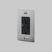 Buster + Punch 1-Gang Duplex Outlet with USB-A & USB-C – Cross - Steel / Without Logo - 1G USB A + C Outlets