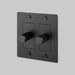 Buster + Punch 2-Gang LED Dimmer Switch – Cross - Black / Without Logo - 2G Dimmers