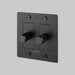 Buster + Punch 2-Gang LED Dimmer Switch – Cross - Black / With Logo - 2G Dimmers