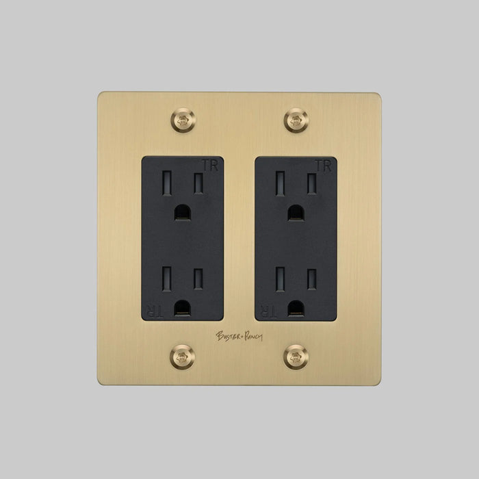 Buster + Punch 2-Gang Duplex Outlet – Linear - 2G Duplex Outlets