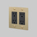 Buster + Punch 2-Gang Duplex Outlet – Linear - Brass / Without Logo - 2G Duplex Outlets